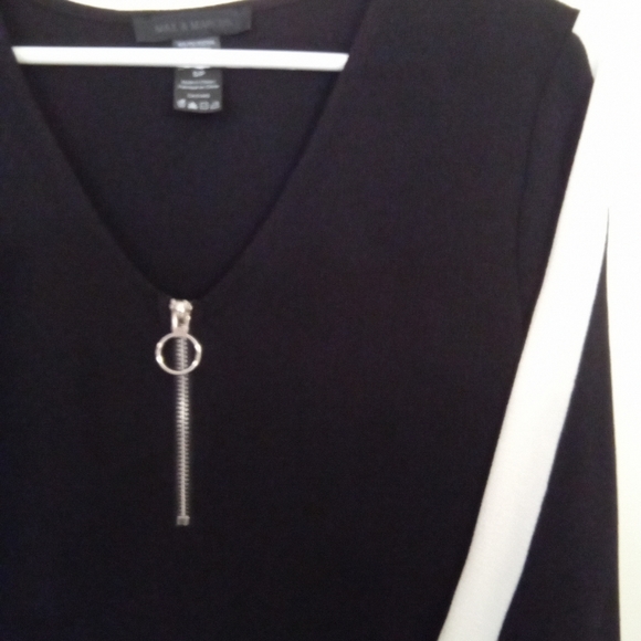 Max and Marcus Long Sleeve Zipper Front Pullover Crepe Top - Picture 8 of 10